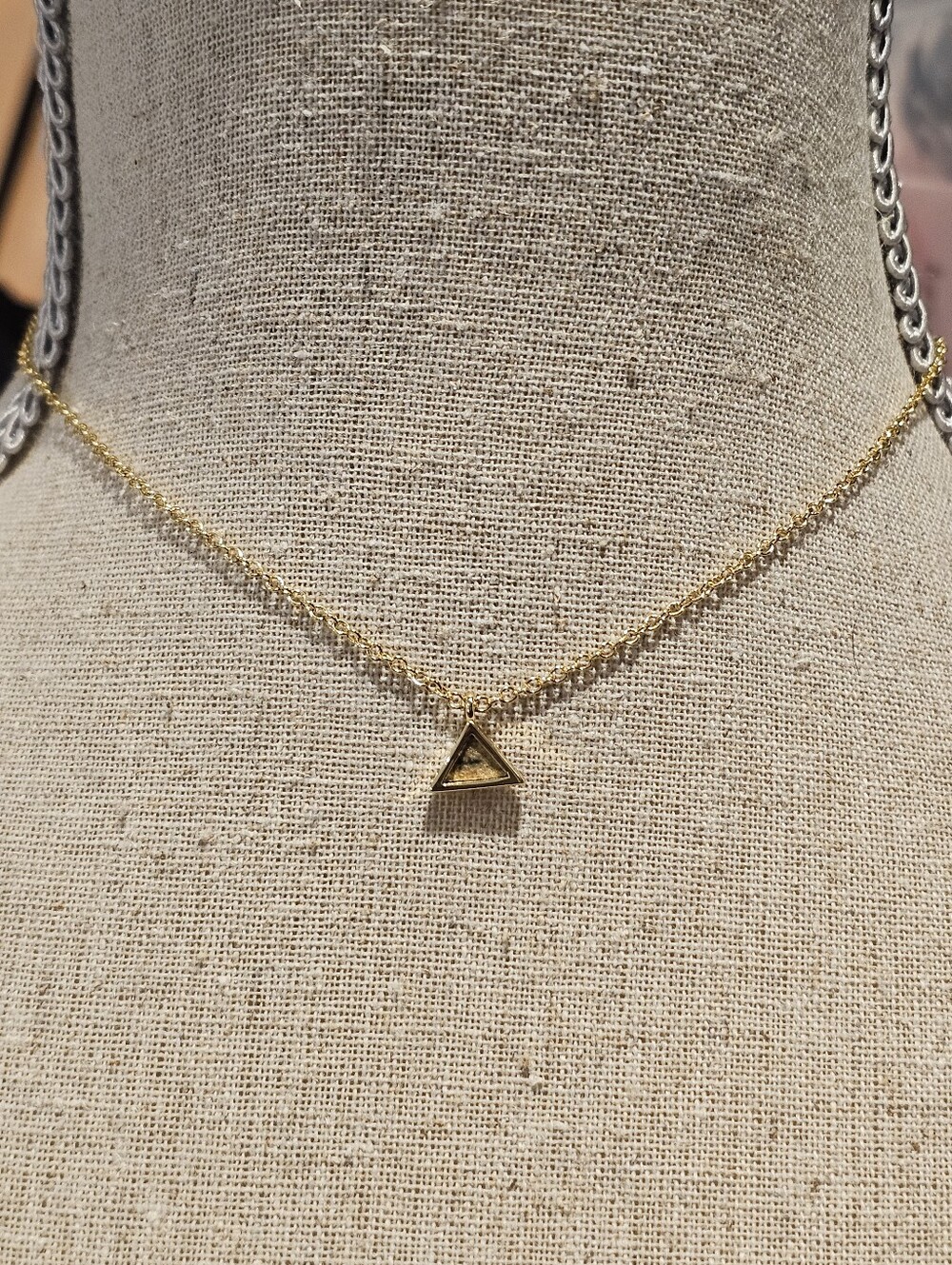 Uncommon James Baby Roar Gold Triangle Pendant Necklace  Minimalist Women